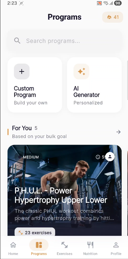 Fit app screenshot 2