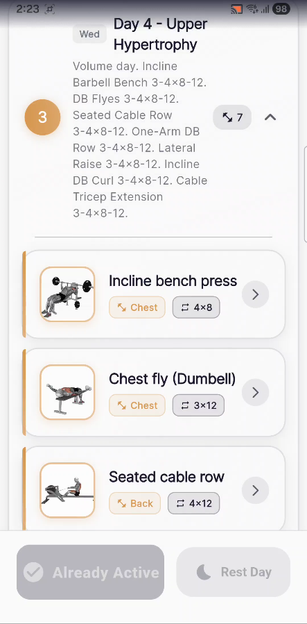 Fit app screenshot 5